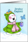 Smiles Happen Snowman card