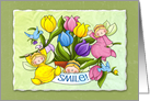 Flowering Pixie Angel Smiles card