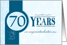Seventy Year Anniversary Milestone card