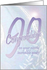 90th Happy Birthday Milestone card