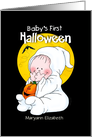 Boo Baby’s First Halloween Personalized card