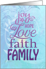Family Blessings Together Encouragement card