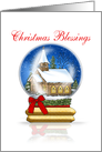 Christmas Blessings Snow Globe card