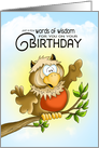 Wise Owl Birthday card