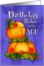 Birthday Wishes Pumpkins card