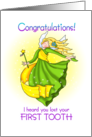Tooth Fairy Congratulations card