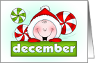 Baby Arriving in December Announcement card