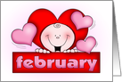 Baby Arriving in February Announcement card