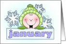 Baby Arriving in January Announcement card