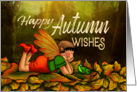 Autumn Wishes Fairy and Frog card