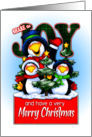 Share the Joy Christmas Penguins card