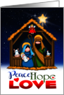 Simple Nativity Seasonal Message Christmas card
