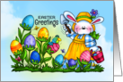 Easter Greetings Garden Bunny card