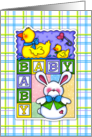 New Baby Shower Patchwork and Blocks card