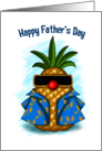 For Father Tropical Pineapple Character Father’s Day card