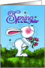 Spring Air Meadow Bunny with Bees card