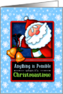Anything is Possible Christmastime Santa card