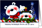 Holiday Snow Bear Candy Cane Pair from Us card