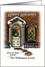 Our Snowy Holiday Home to Yours Personalized card