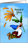 Thinking of You Flowering Gnome card