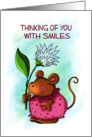 Thinking of You Smiling Mouse Friend card