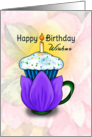 Birthday Wishes Cupcake Flower Cup card