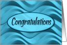 Blue Rippled Congratulations card