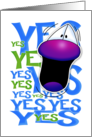 Smiling Yes Congratulations card