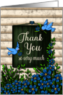 Bluebirds Garden Thank You Sign card