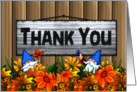 Thank You Fall Garden Gnomes Sign card