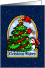 Christmas Wishes Peeping Snowman card