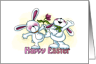Happy Easter Bunny Pair card