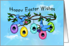 Easter Egg Birdhouse Wishes Branch card