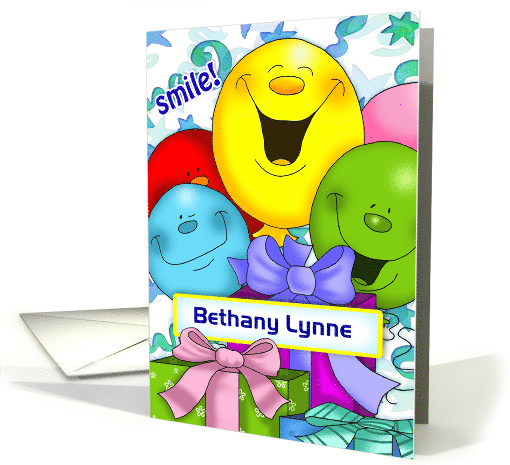 Smiling Birthday Balloons card (1387072)