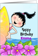 Surfin’ Girl Birthday card