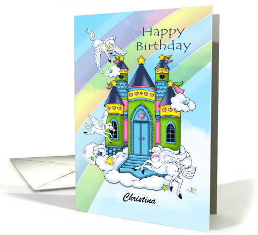 Winged Horse Castle card (1387192)
