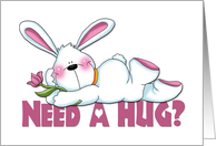 Huggable Bunny card
