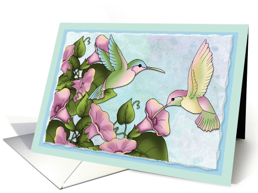 Hummingbird Wishes card (1387598)