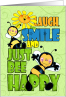 Laugh and Bee Happy card