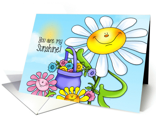 Happy Sunshine and Smiling Flowers card (1388036)