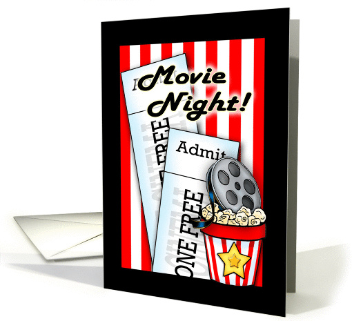 Movie and Popcorn Night is Here card (1388502)