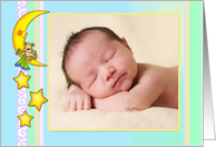 Teddy Bear Moon and Baby Stars Thank You Photo Card