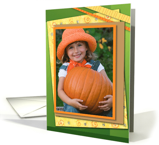 Fall On Into the Birthday Patch Photo card (1389336)