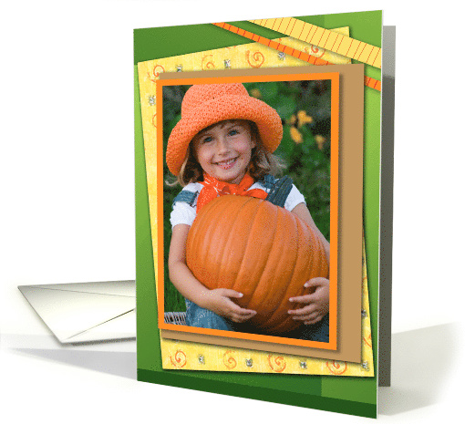Fall On Into the Birthday Patch Photo card (1389336)