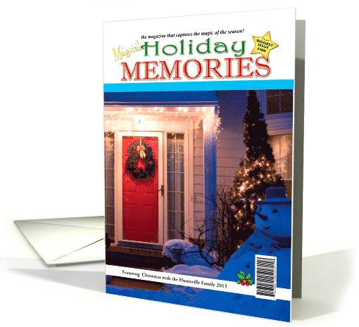 Holiday Memories Mock Magazine Cover Photo card (1389430)