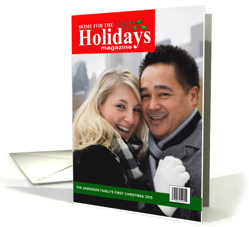 Holiday Home Mock Magazine Cover Photo card (1389434)
