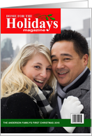 Holiday Home Mock Magazine Cover Photo Card