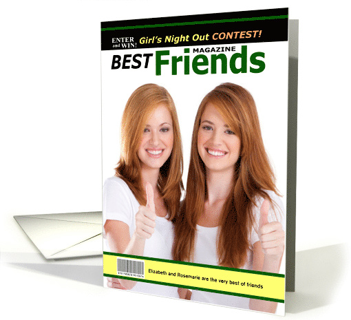 We're Best Friends Mock Magazine Cover Photo card (1389504)