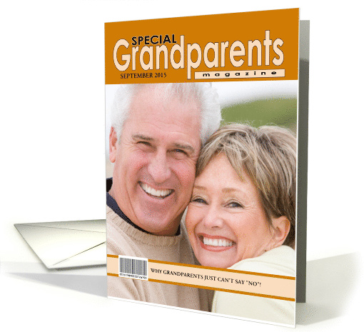Special Grandparents Mock Magazine Cover Photo card (1389506)