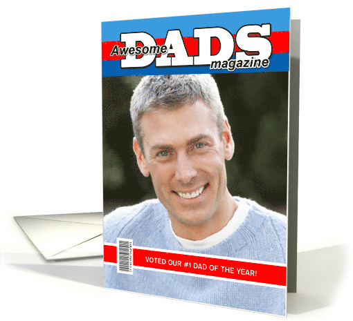 Awesome Dads Mock Magazine Cover Photo card (1389512)